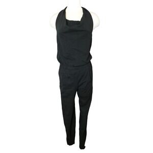 Womens Vince. Black Halter Jumpsuit Sleeveless Casual Dressy Party Romper